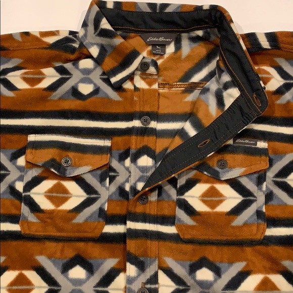 NWT Eddie Bauer Chutes Microfleece Shirt Toffee - Picture 2 of 6